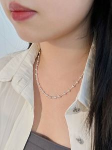 Dylam Minimalist Design 925 Sterling Silver Rhodium Plated Beaded Chain <b>Necklaces</b> for Women - Product Image 3