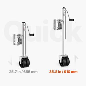 Подъемник для прицепа с двумя колесами, сверхмощный, грузоподъемность 2000 фунтов, поворотный подъемник для лодочного прицепа с вылетом 10 дюймов - Product Image 5