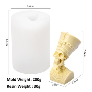 Moule en silicone écologique pour bougies parfumées Pyramide <span class=keywords><strong>de</strong></span> l'Égypte Pharaon, moule à savon en plâtre, moule à bougie, outils pour gâteaux, décoration intérieure - Product Image 2