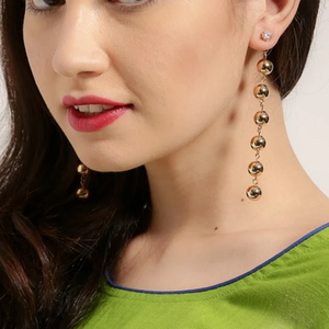 Boucles d'oreilles pendantes de haute qualité pour femmes, bijoux élégants et longs avec placage durable pour un usage quotidien et les mariages - Product Image 2