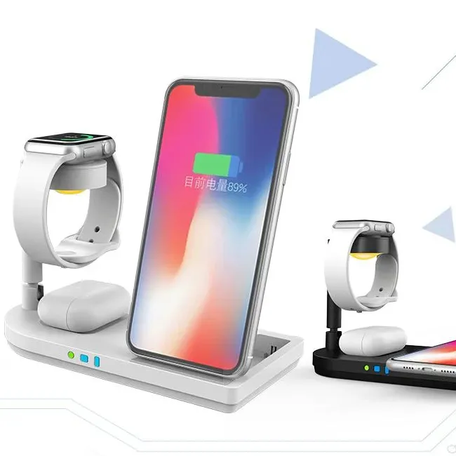 New Design Fast Qi Wireless Charger 4 in 1 Wireless Charging Stand Dock Station Wireless Charger for Apple Watch for 11 PRO Max
