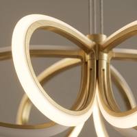Luminaire suspendu au plafond en fer vintage au design moderne KACKSUN pour salon, montage en surface avec éclairage LED intérieur