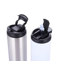 Nouveau gobelet isotherme sous vide à double paroi en acier inoxydable de 20 oz, vierge pour sublimation, avec couvercle anti-fuite, couleur personnalisable, idéal pour le bureau