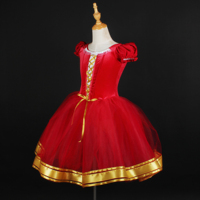 Classique beau Ballet Costume jupe rouge velours Ballet danse robe scène Performance danse Costume