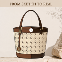 Sac seau en cuir PU matelassé crème, élégant et luxueux, avec quincaillerie dorée, tendance, mini, pour le bureau, quotidien, chic, pour femmes, OEM personnalisé