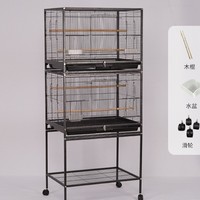 Cage à oiseaux multi-niveaux en métal, grande cage de villa pour perroquets, cage d'élevage extra-large pour groupes d'oiseaux