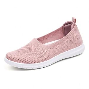 Zapatos Casuales Tejidos a la Moda con Suela Plana Antideslizante para Caminar, para Mujer, Disponibles en Stock - Product Image 1