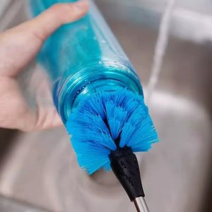 Set <span class=keywords><strong>di</strong></span> spazzole per bottiglie con detergente per cannucce, per biberon, tazze per l'allattamento, manici lunghi, scrubber multifunzionali portatili - Product Image 5