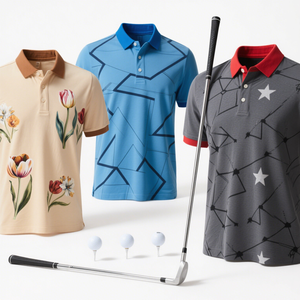 Camiseta de Polo de Golf para Hombre, con Logotipo Personalizado OEM, de Poliéster y Elastano, Impresión por Sublimación, Secado Rápido, Protección Solar UPF 50, Absorbe la Humedad - Product Image 4