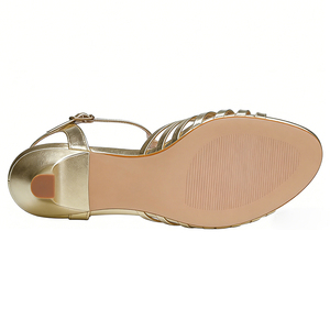 Sandali da ballo latino eleganti personalizzati OEM ODM con tacco alto, comodi, con chiusura slip-on, tacco sottile, cinturini <span class=keywords><strong>intrecciati</strong></span> e cinturino alla caviglia - Product Image 3