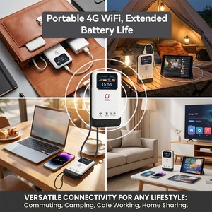 OLAX Router WiFi 4G LTE 2 en 1 con batería externa de 10500mAh, punto de acceso de 150Mbps, pantalla LCD y puerto Tipo-C para viajes, WiFi de bolsillo M200E - Product Image 6