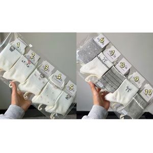 Chaussettes courtes pour femmes, respirantes, en polyester, motif nœud, décontractées, pour sports de plein air, taille jeune W3230 - Product Image 3