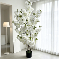 Neues Design Hochzeitsblumen Künstlicher Kirschblütenbaum Seiden-Kunstblumen für Innenräume Büro Bar Raumdekoration Blumenarrangement