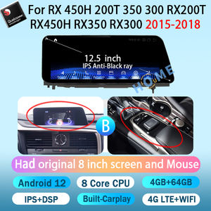 Qualcomm 12.5 "Android 12วิทยุติดรถยนต์สำหรับ <span class=keywords><strong>Lexus</strong></span> <span class=keywords><strong>RX</strong></span> 450h <span class=keywords><strong>200T</strong></span> 350 RX450H 300เครื่องเล่นวิดีโอมัลติมีเดีย2016-2020 CarPlay autoradio - Product Image 5