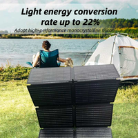 Panneau solaire monocristallin compact KUCHER 200W - 12V/24V, efficacité de 22%, 36 cellules, design pliable portable pour le camping et l'utilisation en extérieur