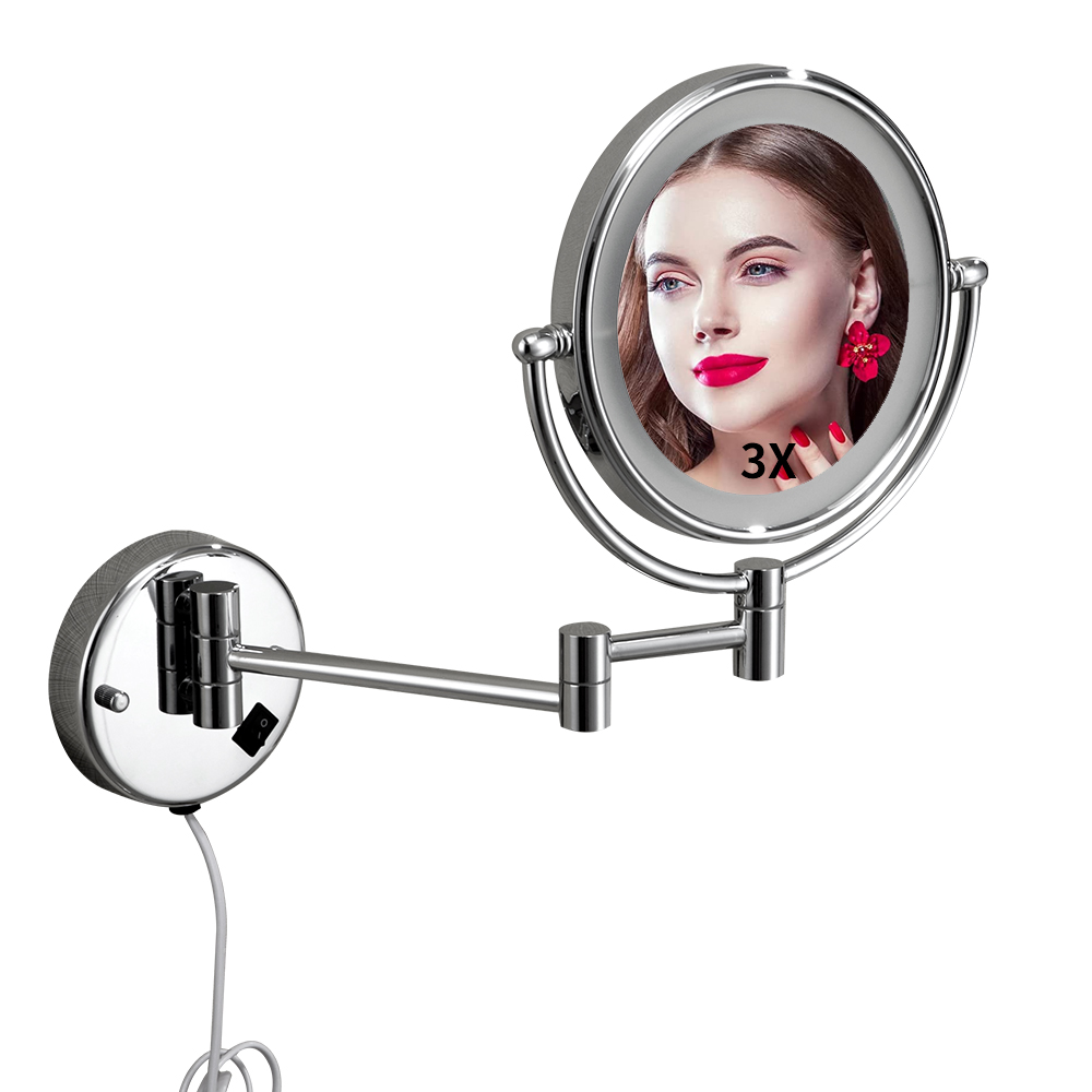Hotel Bathroom Make up Scalable Round Makeup Bathroom LED Vanity Smart Mirror With Lights for Bathroom