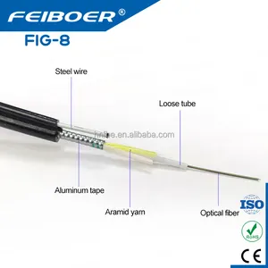 Cambodia Overhead Drop Messenger Fig8 GYXTC8Y 4C Optical Fiber Cable Cambodia Qatar Kuwait Laos 2 4 6 8 12 16 24 Core