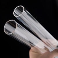 Tube en verre de quartz clair poli à extrémité ouverte, à faible teneur en hydroxyle, de différentes tailles, à haute pureté et à haute teneur en ozone, en promotion