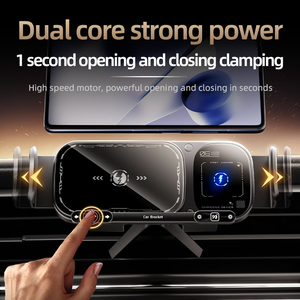 360 độ xoay 15 Wát xách tay từ điện thoại không dây đứng sạc tự động kẹp chống rung xe chủ sạc xe hơi không dây - Product Image 4