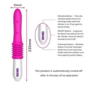 Teleskopischer <span class=keywords><strong>Vibrator</strong></span> mit rotierendem Stahlkugel-<span class=keywords><strong>Dildo</strong></span>, 10 Modi, realistisches Stoßen, wasserdicht, wiederaufladbar, Sexspielzeug für Frauen - Product Image 4