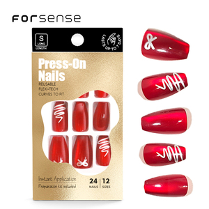 Salón <span class=keywords><strong>de</strong></span> alta calidad Gel suave Prensa en las <span class=keywords><strong>uñas</strong></span> Ojo <span class=keywords><strong>de</strong></span> gato rojo Bailarina corta <span class=keywords><strong>Uñas</strong></span> <span class=keywords><strong>postizas</strong></span> <span class=keywords><strong>Diseños</strong></span> <span class=keywords><strong>de</strong></span> Navidad Pintura plateada <span class=keywords><strong>Uñas</strong></span> <span class=keywords><strong>postizas</strong></span> - Product Image 1