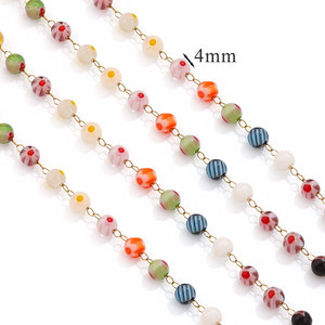 18K mạ vàng đầy màu sắc hạt chuỗi pha lê đá pha lê Áo len cho tự làm đồ trang sức làm phụ kiện - Product Image 6