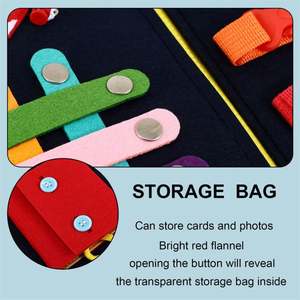 Tablero Sensorial de Fieltro Creativo para el Desarrollo de Habilidades Motoras Finas, Divertido Tablero de Actividades Montessori, Regalos y Juguetes para Niños y Niñas - Product Image 4