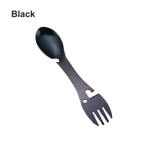 <b>Camping</b> Fork Spoon Stainless 5 in 1 Integrated Flatware <b>Multi</b> <b>Tool</b> Can Opener Knife Bottle Outdoors Picnic Camp Utensi Portable - Product Image 6