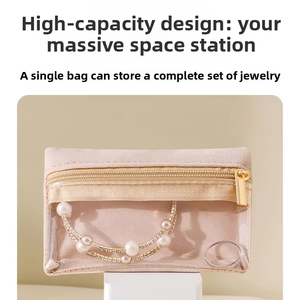 Sac de rangement multifonction en cuir de marque LM pour bijoux, grande capacité, pour boucles d'oreilles, colliers et bracelets - Vente en gros - Product Image 4