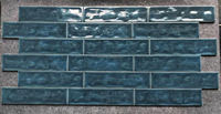 Carreau mural rétro tout céramique brillant ondulé 75x300 pour salle de bain et cuisine