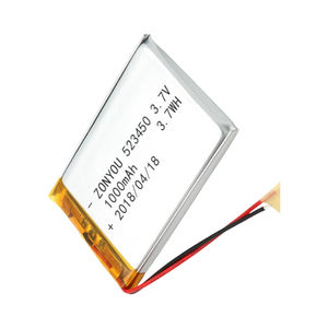 סוללת ליפו 523450 1000mAh במחיר זול, בעלת אורך חיים ארוך (500 מחזורי טעינה) עבור מחולל חמצן, מאוורר צוואר, ותאורת קמפינג - Product Image 4