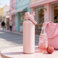 Tutup Bebas BPA 40oz Kapasitas Besar Botol Air Vakum Tahan Gores untuk Luar Ruangan Botol Termal Stainless Steel Tutup 2 in 1 Tumbler