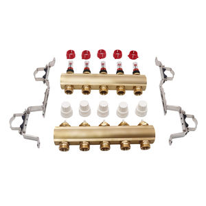 Латунный 5-ходовой нагревательный коллектор с каждой частью для напольной системы, сертификат CE - Product Image 1