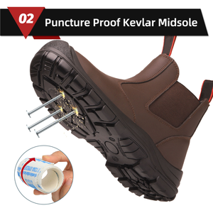 No Lace <strong>Chelsea</strong> Working Safety <strong>Boots</strong> for Men <strong>Steel</strong> <strong>Toe</strong> Construction CE S3 SR Anti-Static Safety Shoes <strong>Boots</strong> - Product Image 6