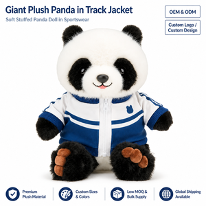 <span class=keywords><strong>Panda</strong></span> Gigante di Peluche in Tuta Sportiva, Morbido Pupazzo di <span class=keywords><strong>Panda</strong></span> Imbottito, <span class=keywords><strong>Blu</strong></span> e Bianco, OEM ODM Personalizzato, Vendita all'Ingrosso - Product Image 1