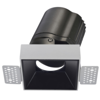 2024 prêt à expédier ETL mat blanc mat noir simple Double Triple sans garniture Downlight 12W 3 ''75mm