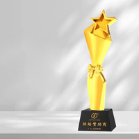 Trophées en résine cristalline personnalisés en gros d'usine, trophées en cristal colorés sur mesure MH-T200