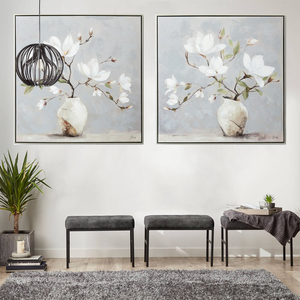 Nube gratis gran oferta decoración del hogar <span class=keywords><strong>cuadros</strong></span> de flores lienzo moderno flores pinturas al óleo abstractas flores blancas pinturas de arte de pared - Product Image 1