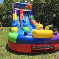 Toboggan aquatique gonflable pour adultes, château gonflable, aire de jeux avec toboggan, utilisation commerciale, matériau PVC, portable, marque Songfa