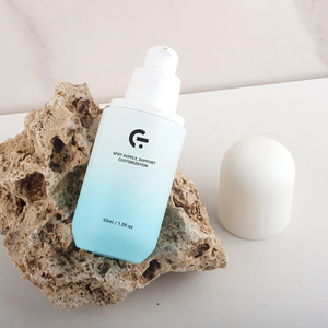 Bouteille en verre bleu dégradé Ensemble de verre crème Bouteilles de pot de crème cosmétique émulsion 40ml/100ml/120ml Emballage en verre de crème pour le visage - Product Image 4