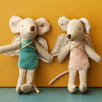 Peluche Souris Ailée Mignonne et Confortable, Tissu Ultra Doux, Compagnon en Coton PP, Jouet Décoratif pour Chambre d'Enfant, 14 Ans