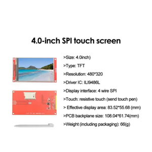 โมดูลหน้าจอสัมผัส LCD แบบพอร์ต SPI ขนาด 4.0 นิ้ว ใหม่เอี่ยม ความละเอียด 480x320 TFT Display ST7796S รับประกัน 365 วัน มีสินค้าในสต็อก - Product Image 5