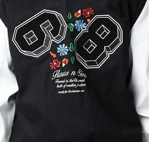 Veste Letterman avec logo personnalisé pour hommes veste universitaire en tissu de laine avec patchs de broderie vestes pour hommes, veste pour homme - Product Image 3