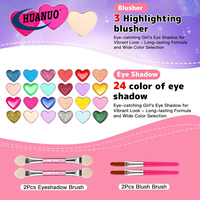 Kit de maquillage pour enfants, lavable, véritable, sûr et non toxique, cadeau pour filles, jouets pour tout-petits, kit de maquillage princesse, kit de maquillage pour enfants