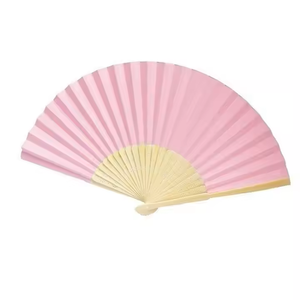 2025 Luxury Women's <strong>Personalised</strong> Round Paper <strong>Hand</strong> <strong>Fans</strong> Portable with Bamboo Handle New Design - Product Image 3