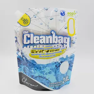 Oem 1kg 2.5kg Nắp kéo nhựa lỏng xà phòng giặt chất tẩy rửa túi với vòi túi nhựa cho giặt chất tẩy rửa Túi