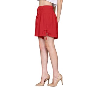 Pantalones de calle de verano de cintura alta de secado rápido a juego de colores personalizados para mujer 100 pantalones cortos deportivos de encaje de rayón pantalones cortos finos sueltos - Product Image 2