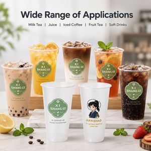 แก้วพลาสติก PP ขนาด 24 ออนซ์ สำหรับโรงแรมบูติก ใช้ในห้องพัก  พิมพ์โลโก้ตามสั่ง  แบบใช้แล้วทิ้ง สำหรับชาและน้ำผลไม้ - Product Image 3