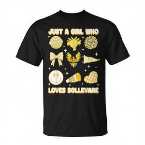 Camiseta Just A Girl Who Loves Sollevare, camiseta promocional unisex negra - Product Image 2