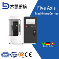 Mini-fraiseuse CNC 5 axes de haute précision DL, de bureau, avec RTCP et changeur d'outils automatique, 60000 tr/min pour le métal